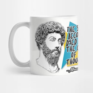 Marcus Aurelius Philosophy Quote Statement Typography Design Mug